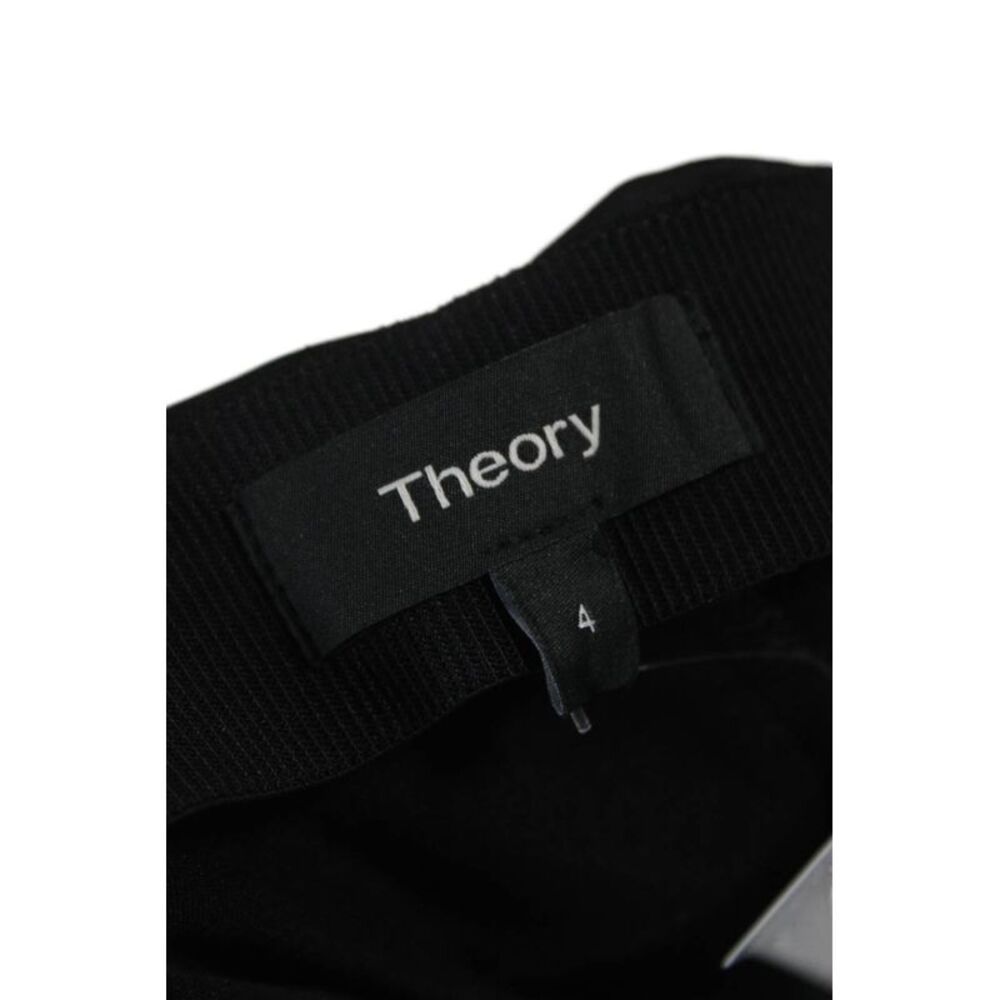 Theory Womens Black Skinny Leggings Acetate Size 4_6